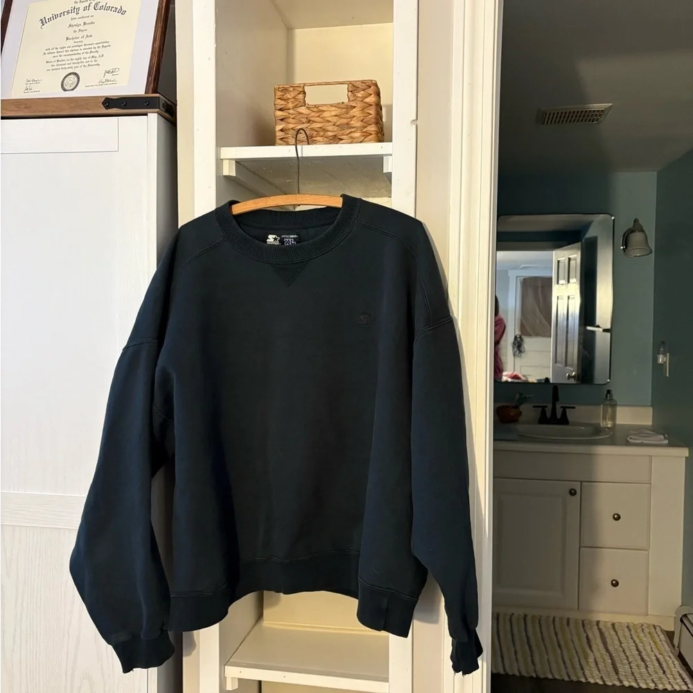 STARTER Men's Dark Gray Crewneck Sweater